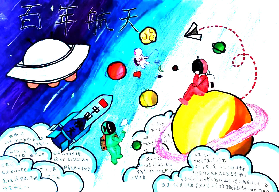 中国航天事业手抄报绘画-图5