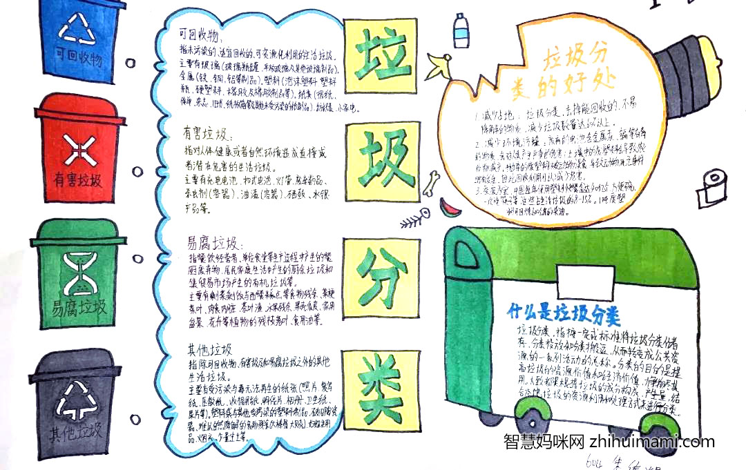 五年级垃圾分类手抄报图片（8张）-图4