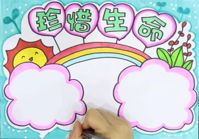 小学六年级珍惜生命手抄报-图4