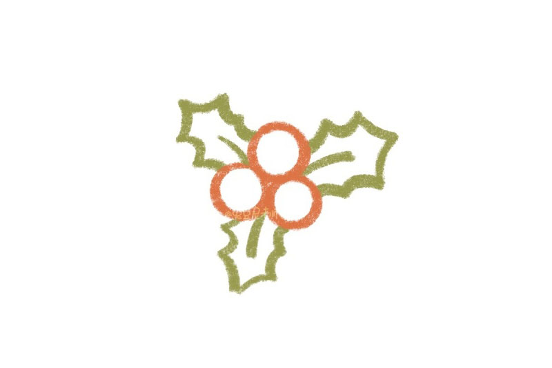 圣诞浆果怎么画-图2