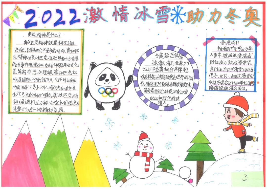 激情冰雪助力冬奥手抄报-图4