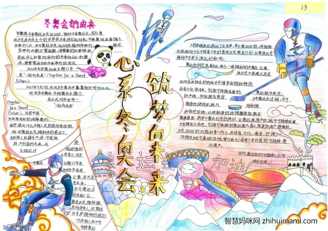 “心系冬奥会，筑梦向未来”主题手抄报（9张）-图4