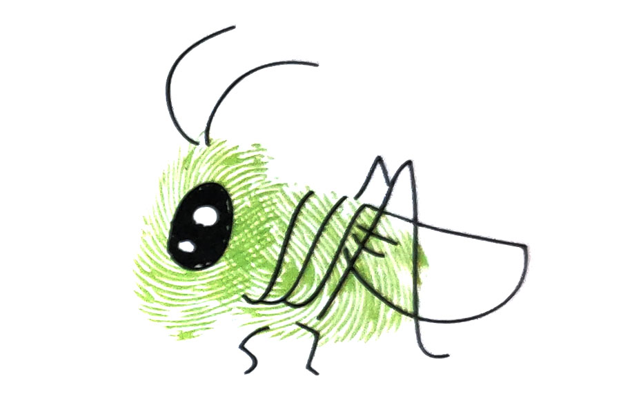 儿童指印画大全 蚂蚱手指画怎么画