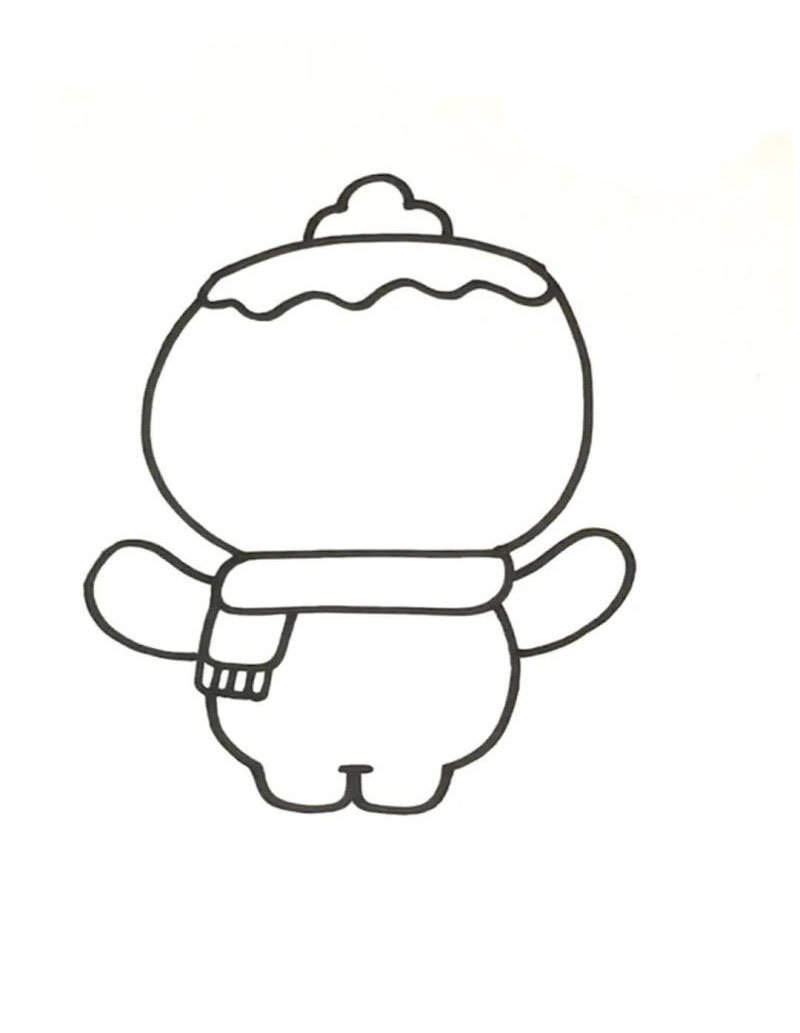 步骤2：然后画好身子和脚