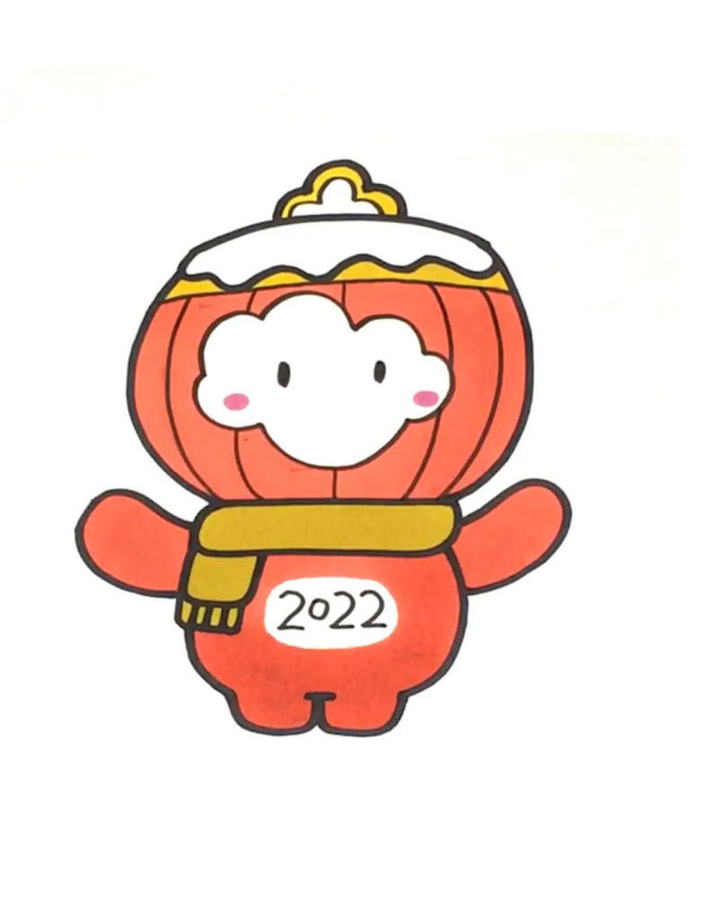 北京冬奥吉祥物雪融融儿童绘画