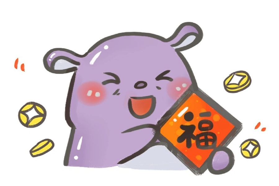 一组可爱的新年动物简笔画图片-图3