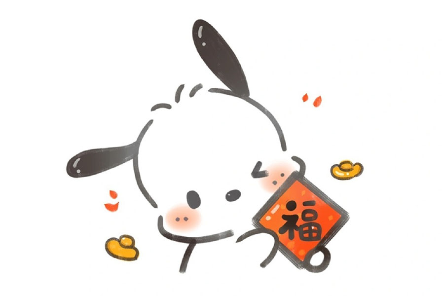 一组可爱的新年动物简笔画图片-图4