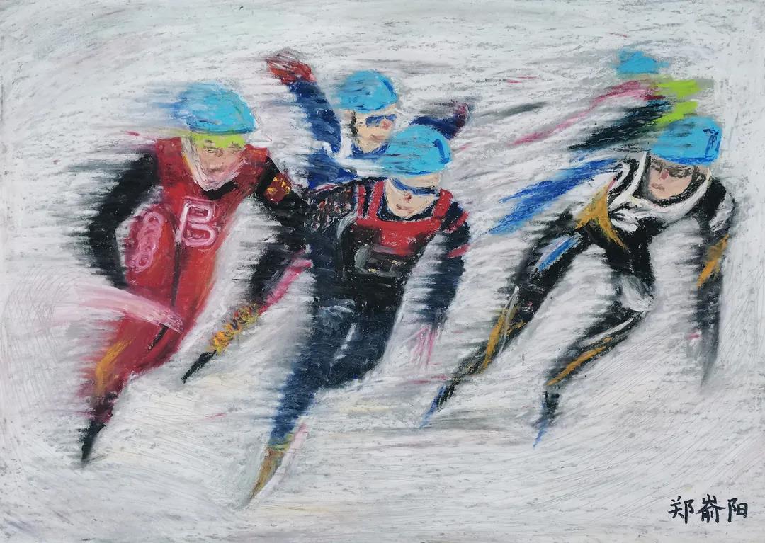 初中生“一起向未来”主题绘画作品-图7