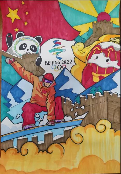 冬奥会绘画图片大全一等奖-图3