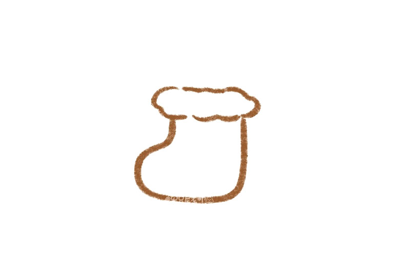 小熊圣诞袜怎么画-图1