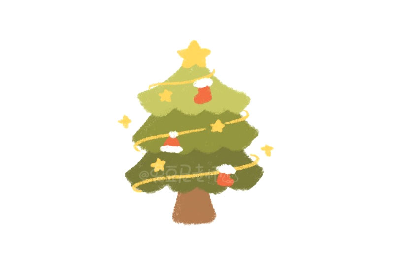 圣诞树怎么画简单漂亮