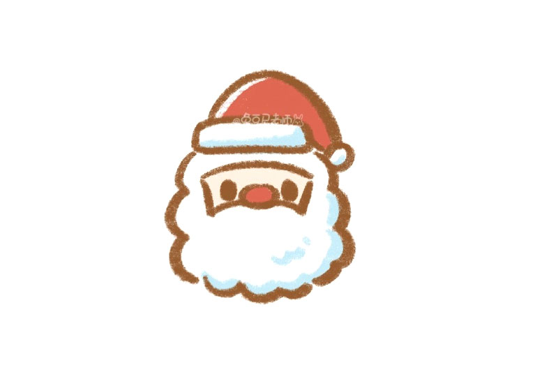 简单圣诞老人怎么画