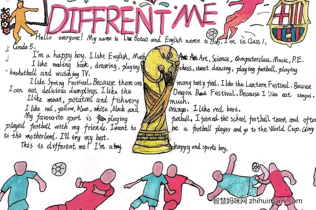 “Different Me 不一样的我”主题英语手抄报-图2