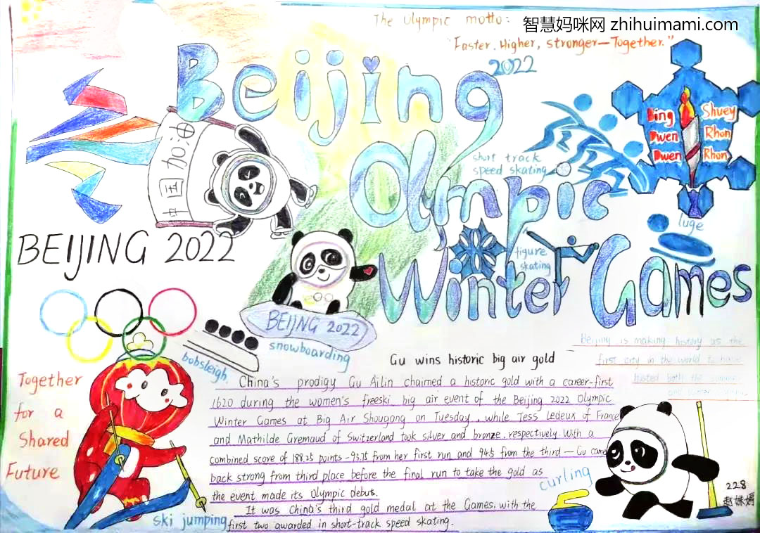 10张关于一起向未来的英语手抄报-图6