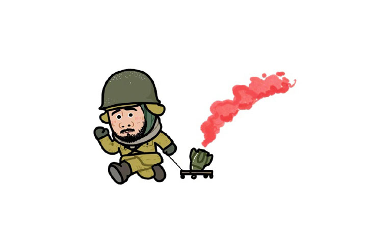 长津湖小头像简笔画图片-图3