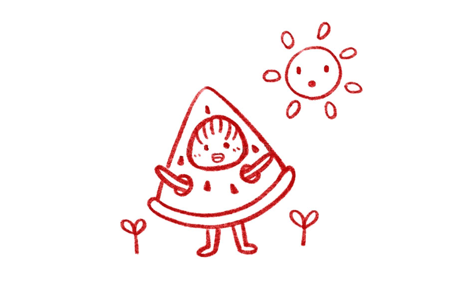 西瓜小人简笔画教程-图7