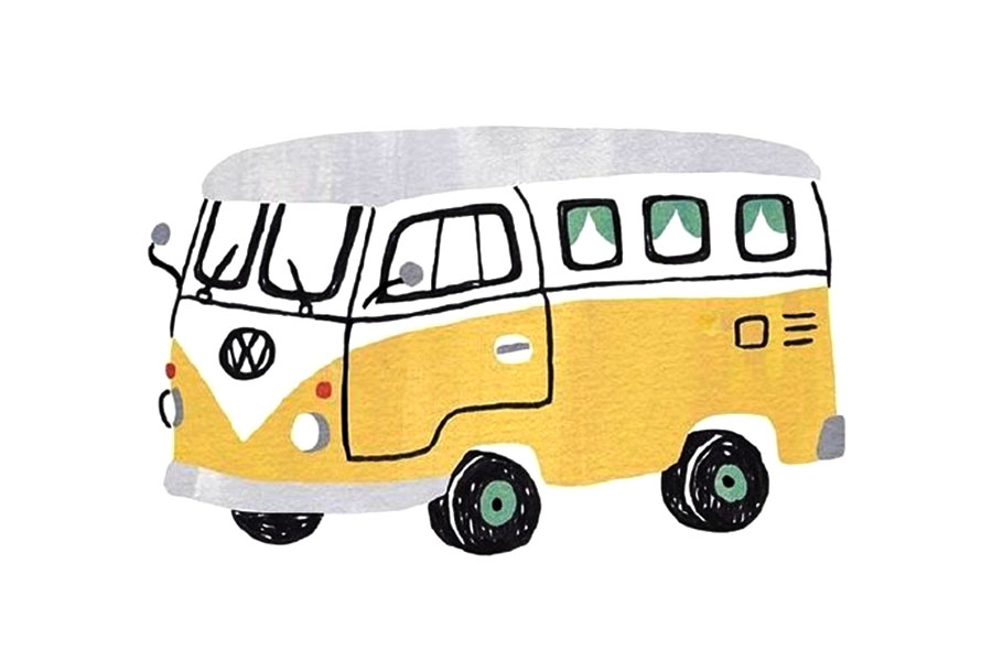 一组浪漫的交通工具简笔画图片-图6