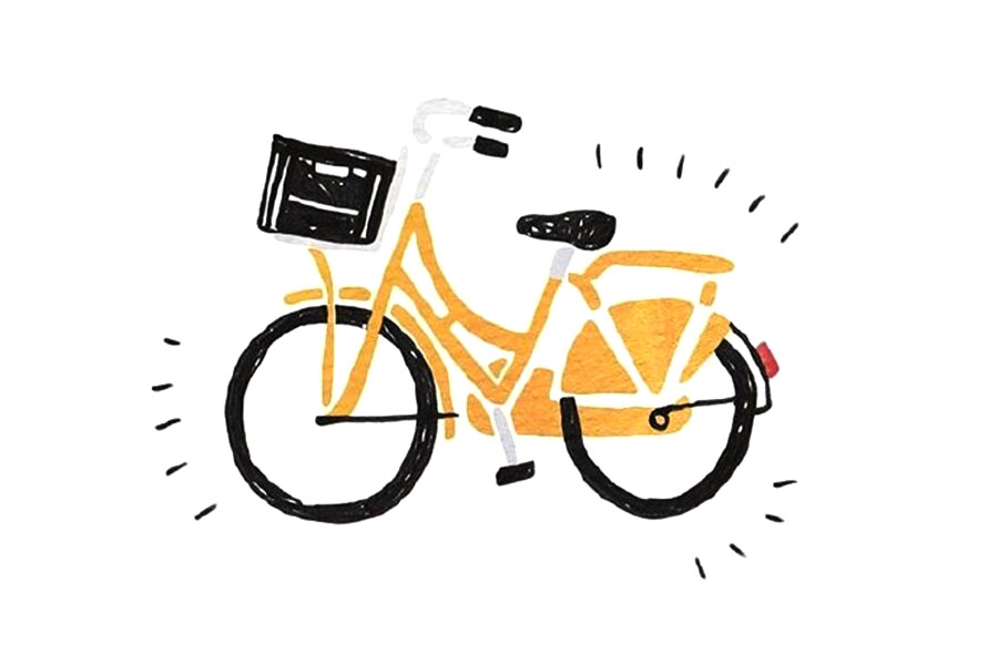 一组浪漫的交通工具简笔画图片-图7