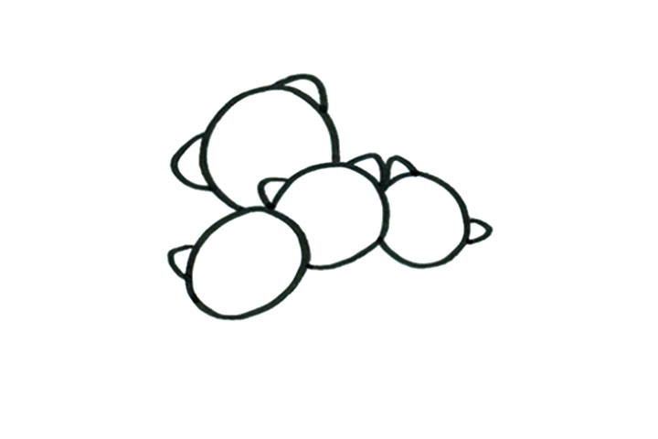 步骤1：画出头部轮廓。