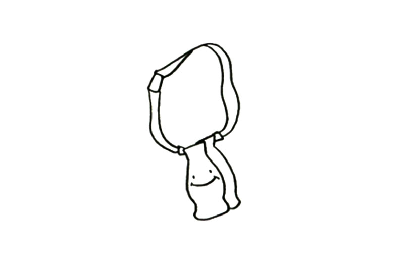 步骤3：添加细节及带子。