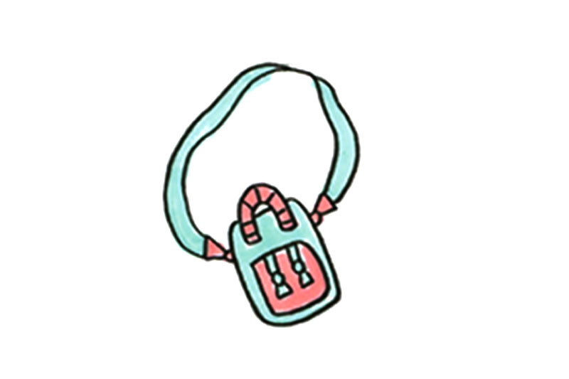 可爱的包包简笔画画法