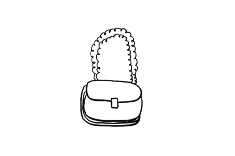 步骤3：添加包包的链条。