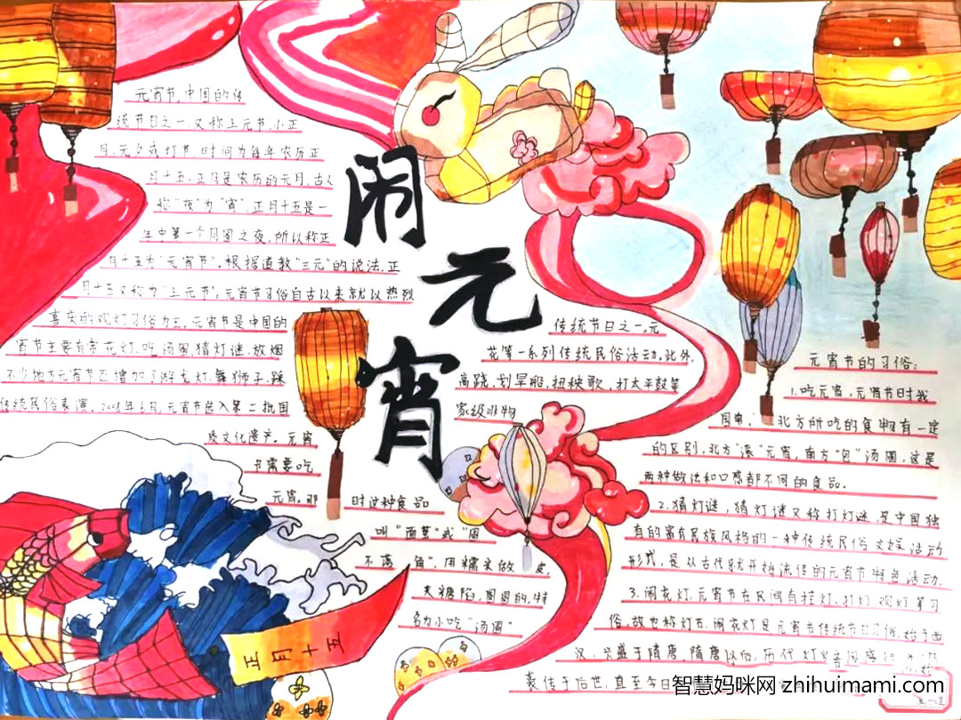 2022春节手抄报小学生-图1