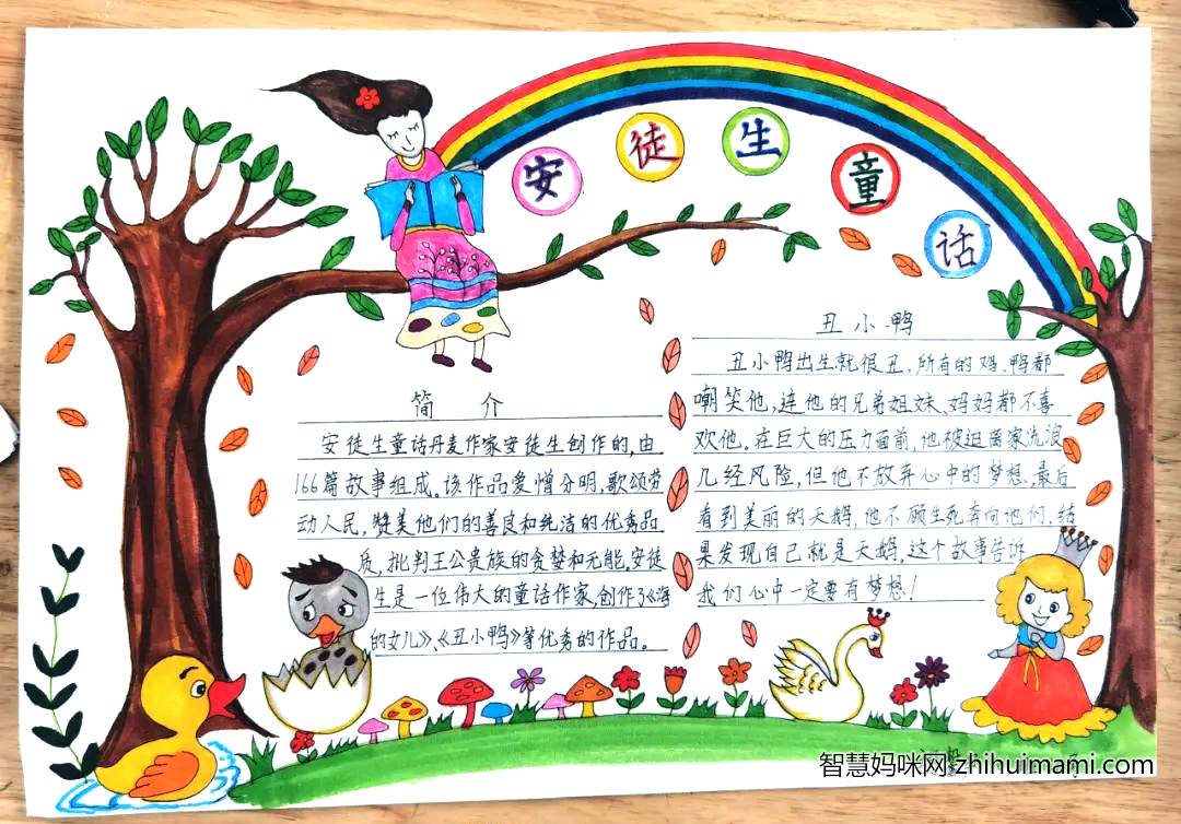 安徒生童话读书卡设计（附内容）