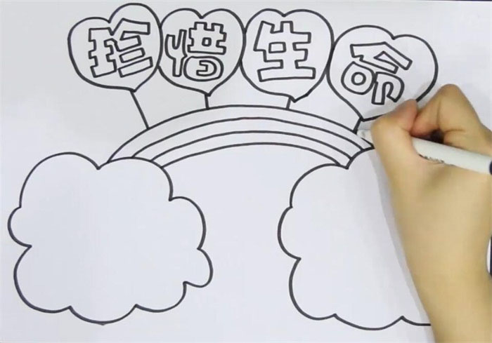 小学六年级珍惜生命手抄报教程-图1