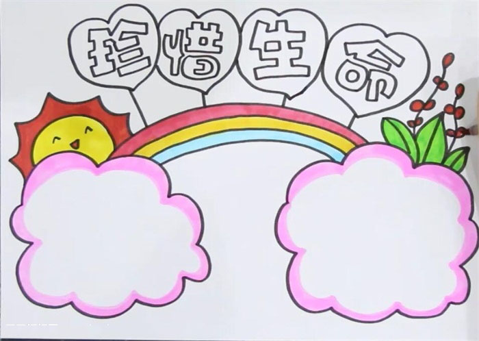 小学六年级珍惜生命手抄报教程-图3