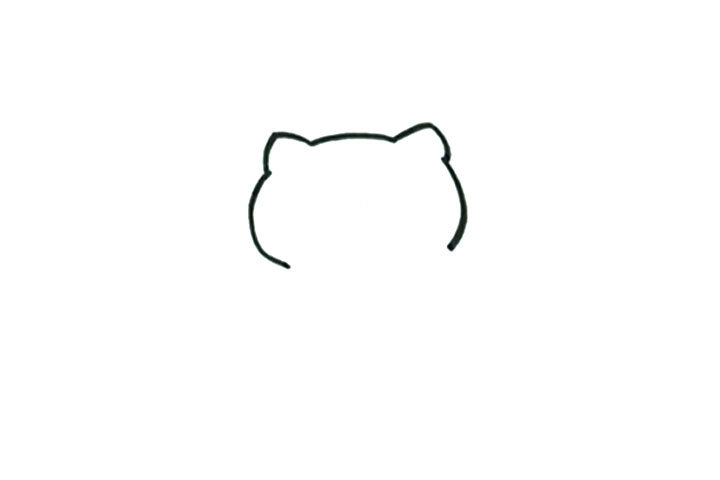 步骤1：画出头部轮廓。