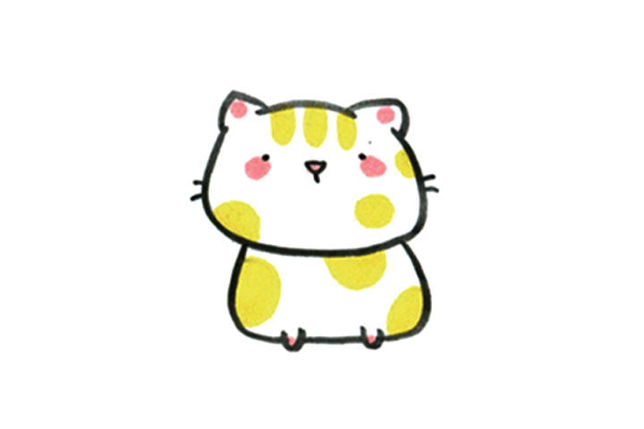 简单大黄猫简笔画画法