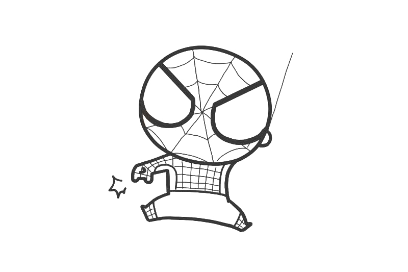 蜘蛛侠怎么画可爱-图8