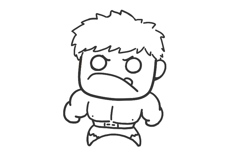 Q版绿巨人怎么画-图8