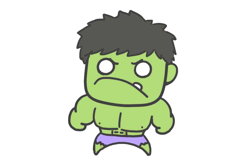 Q版绿巨人怎么画