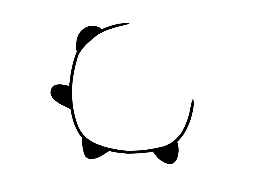 冰墩墩简笔画教程大全-图2