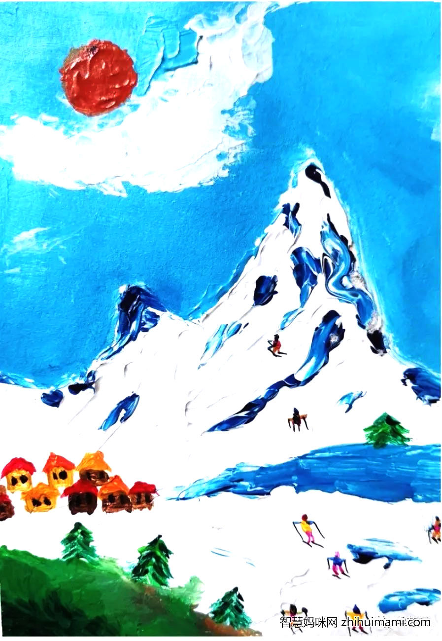 助力北京冬奥儿童手绘画-图5