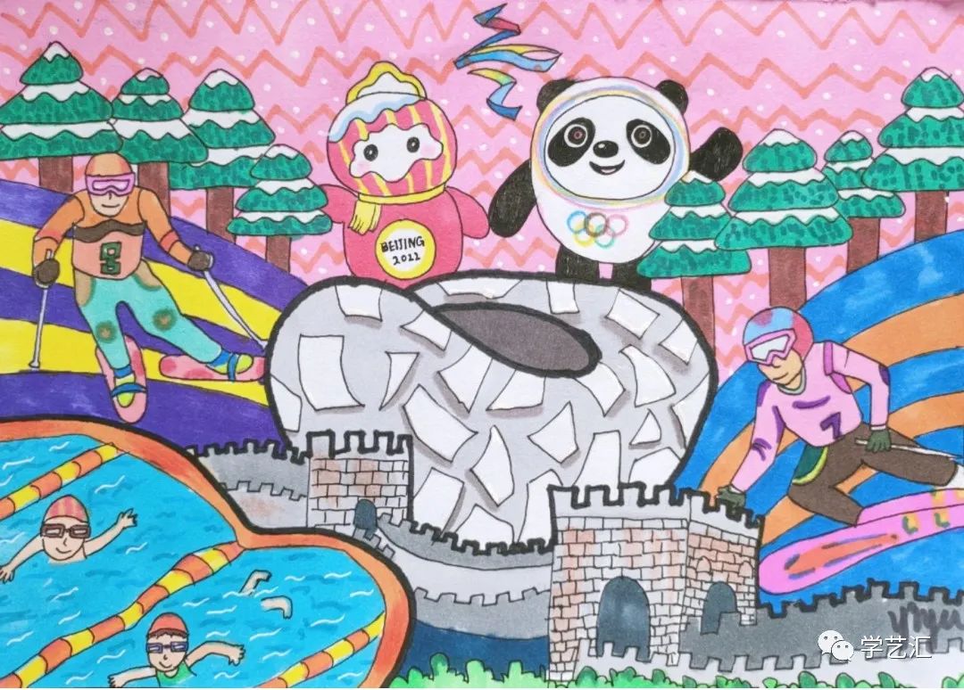 简单好画的北京冬奥会绘画-图2