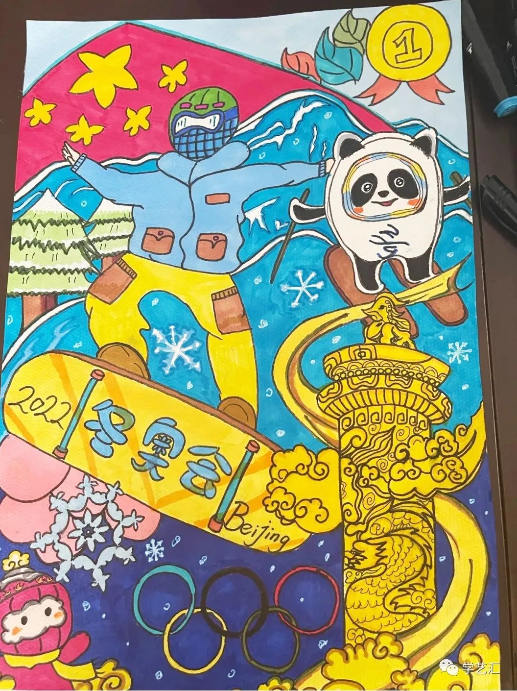 为冬奥加油儿童手绘画-图4