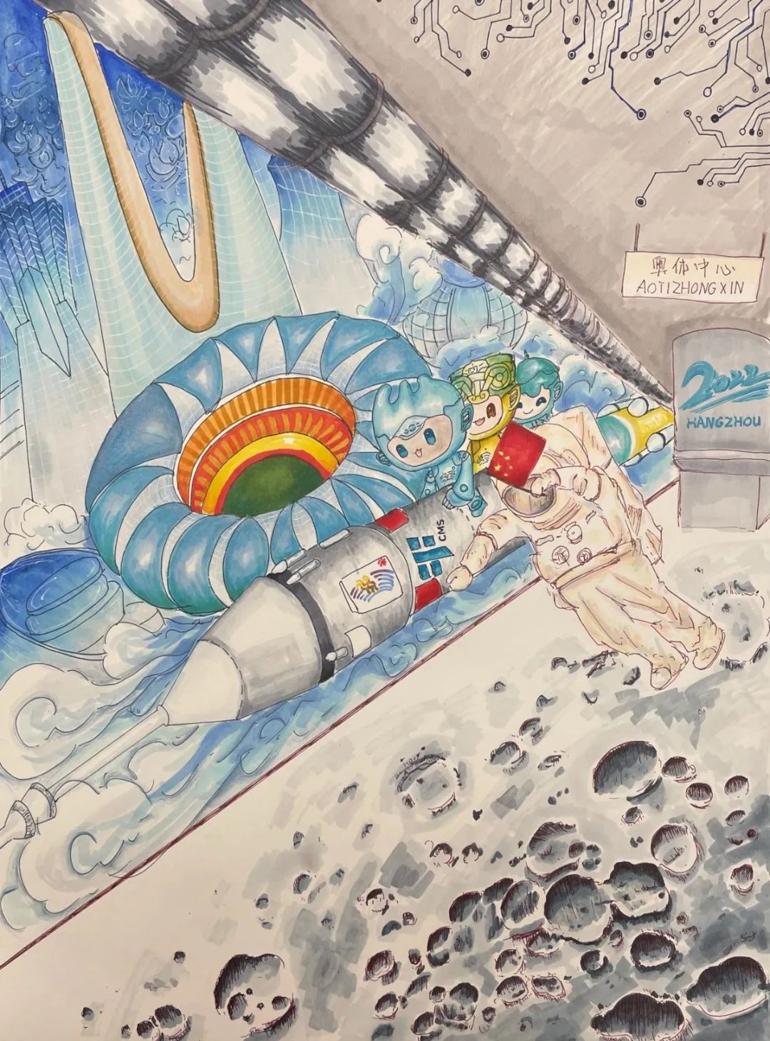 8张喜迎亚运画画图片好看-图8
