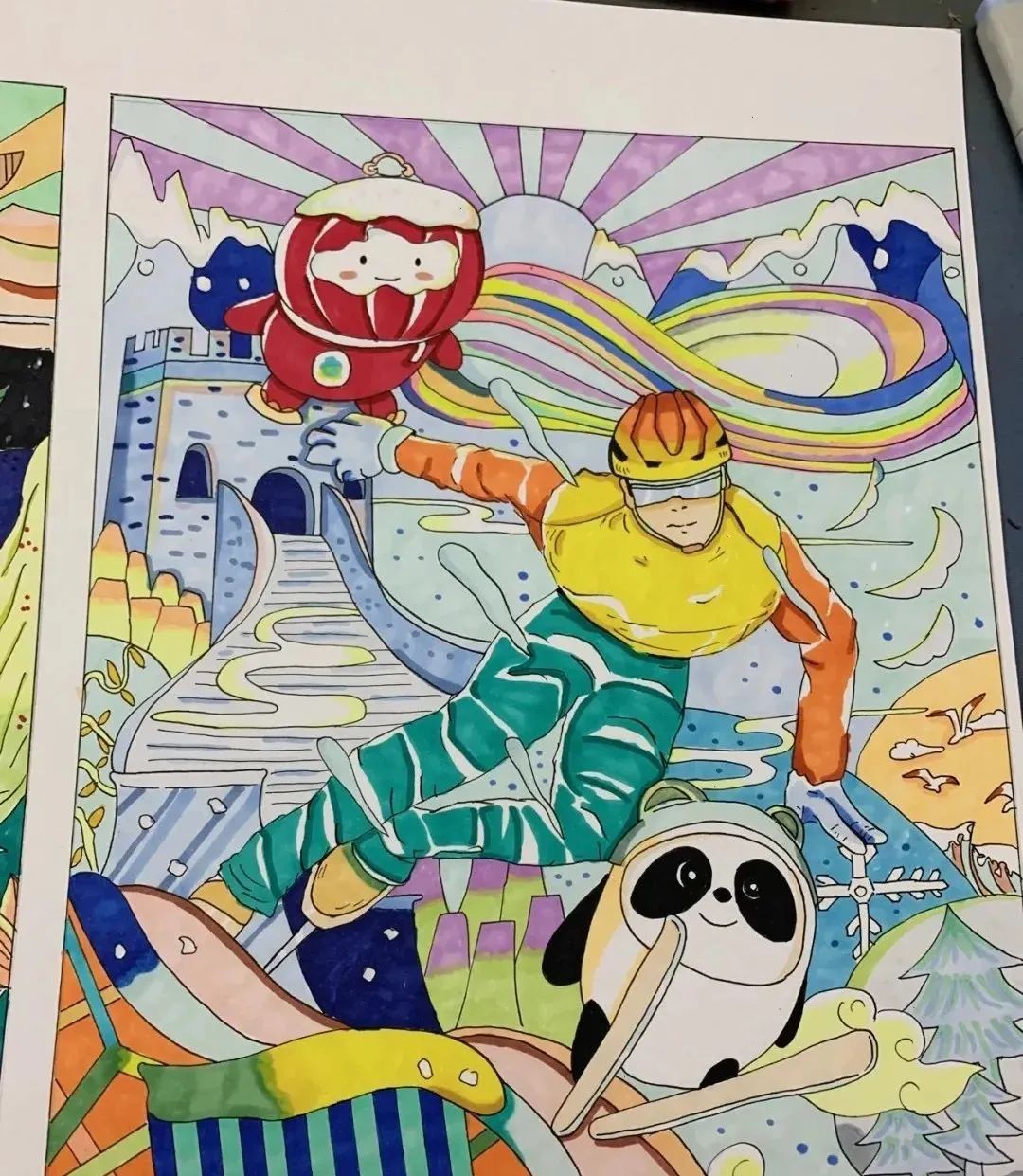 2022北京冬奥会创意儿童绘画-图3