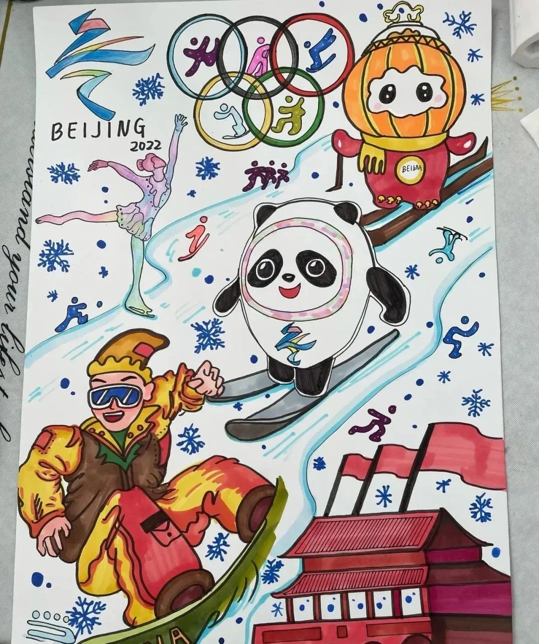 北京2022冬残奥会儿童画作品-图4