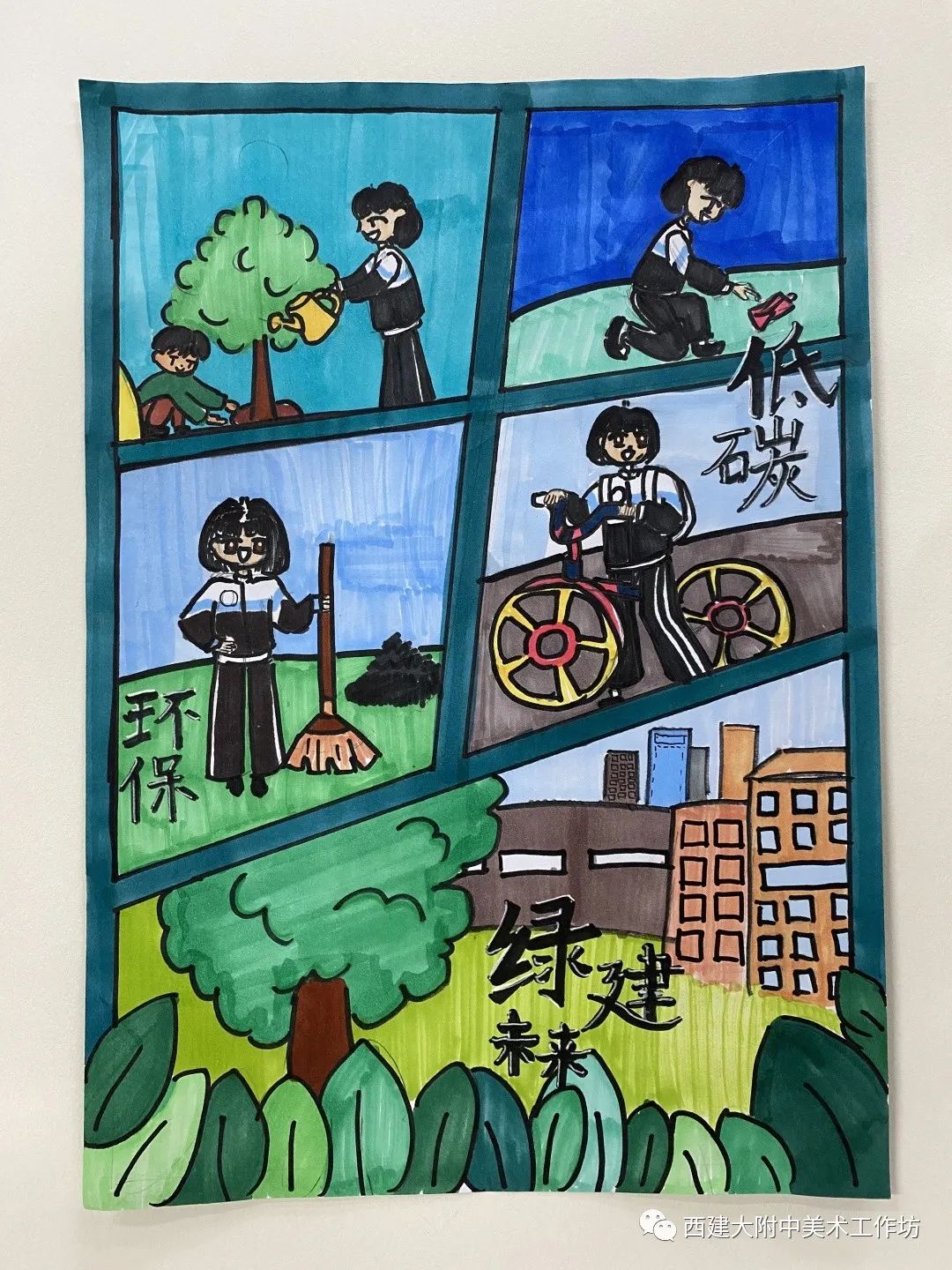 关于节能降碳绿色发展的手抄报-图1