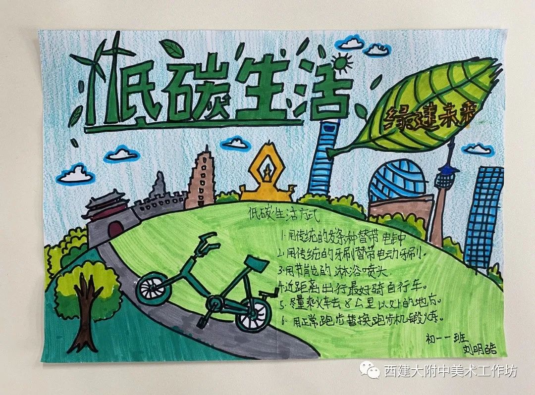 低碳生活节能减排手抄报优秀作品-图3