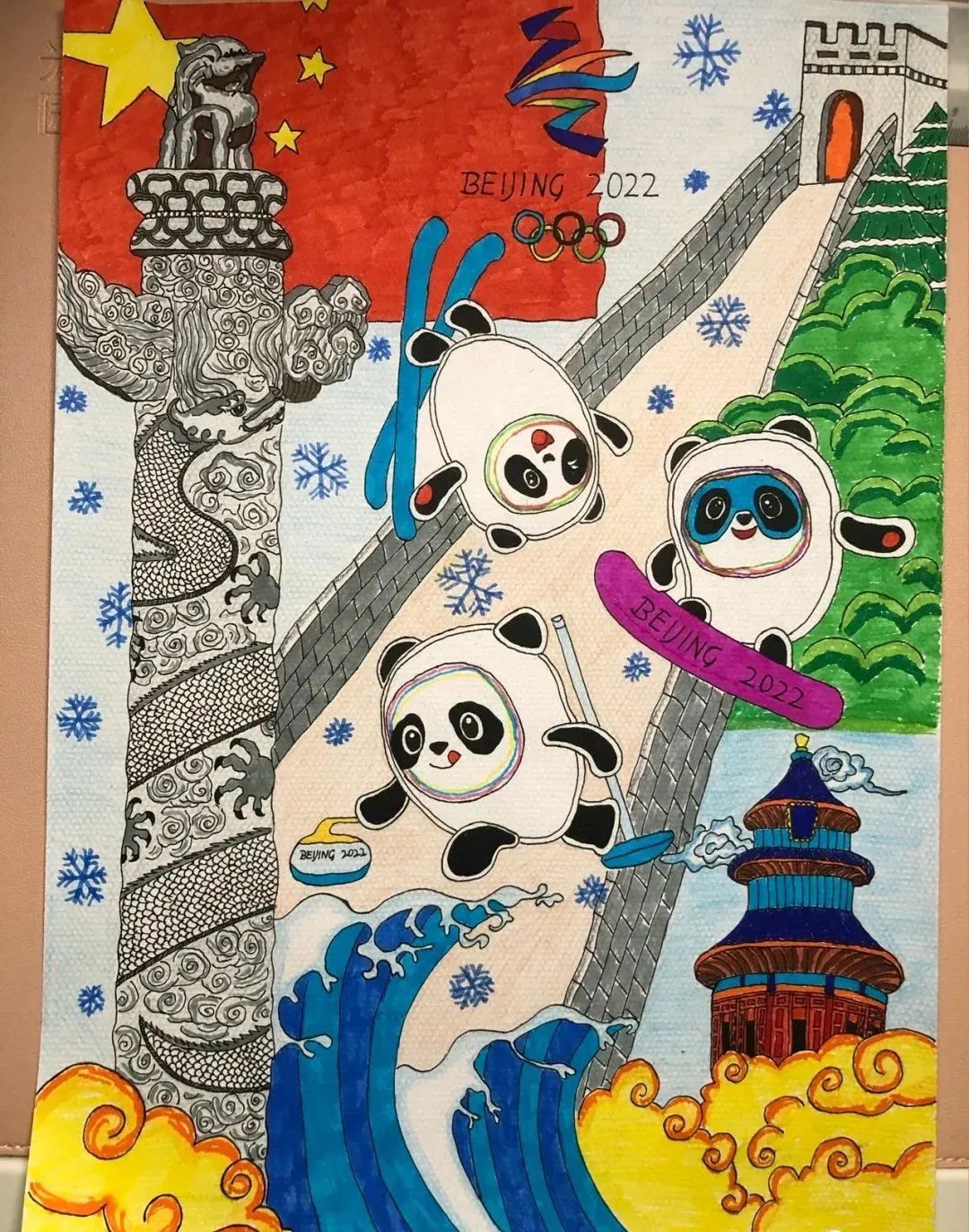 简单的2022北京冬奥会残奥会主题绘画-图2