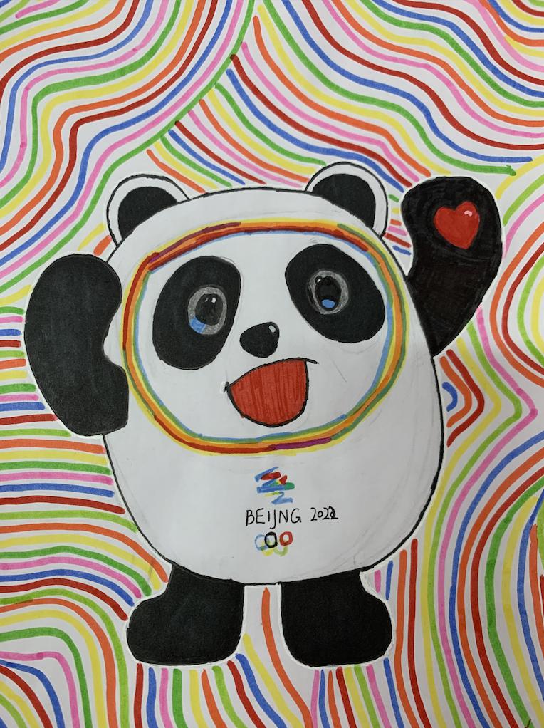 各种姿势的冰墩墩绘画图片（14张）-图2