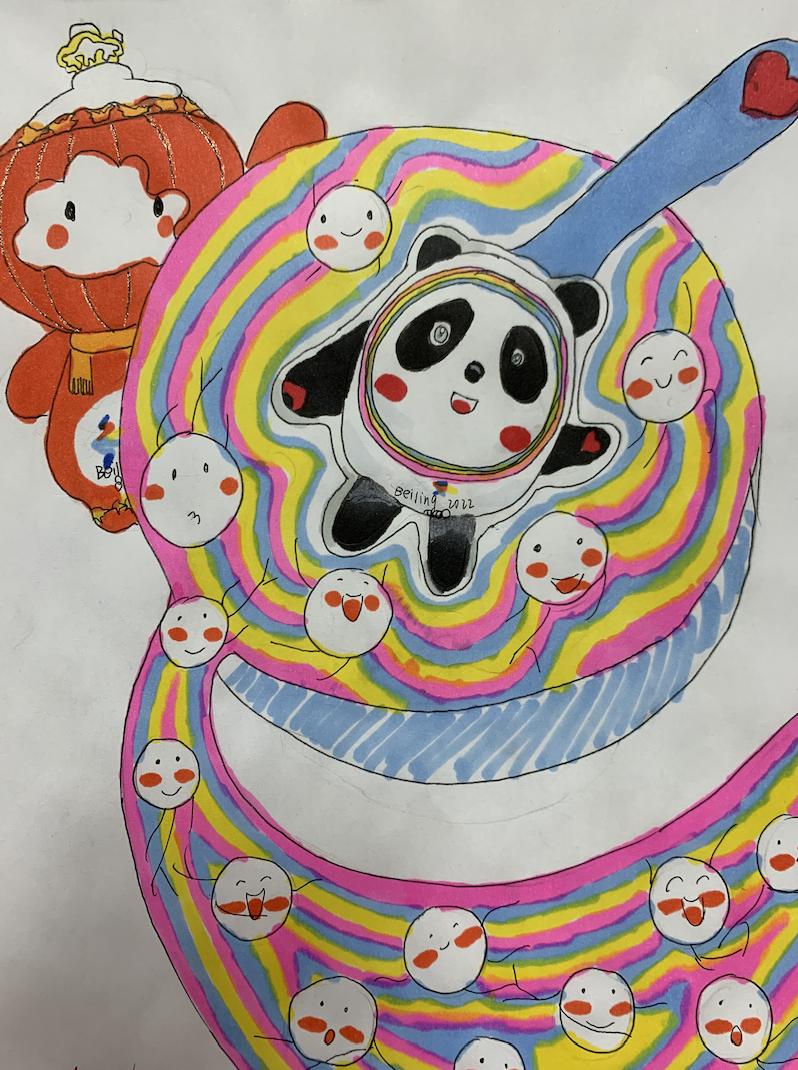 冰墩墩和雪容融的各种画法（15张）-图9