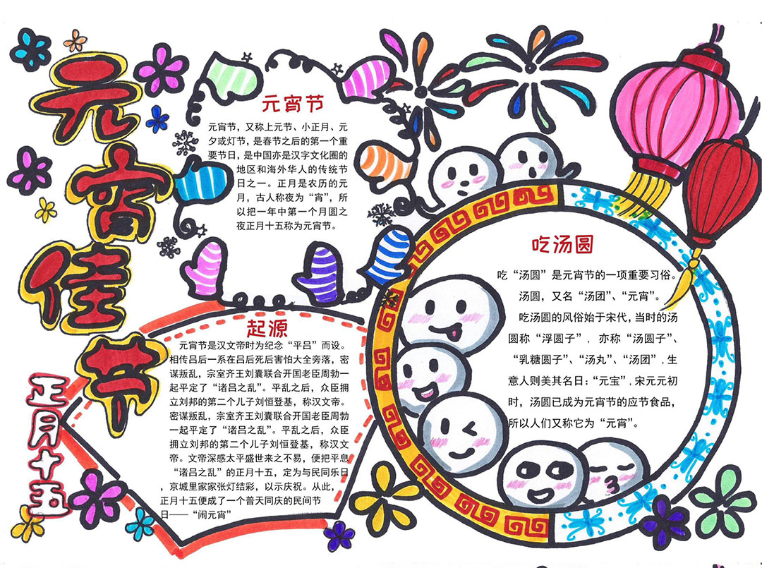 2022元宵节手抄报简单又漂亮-图8