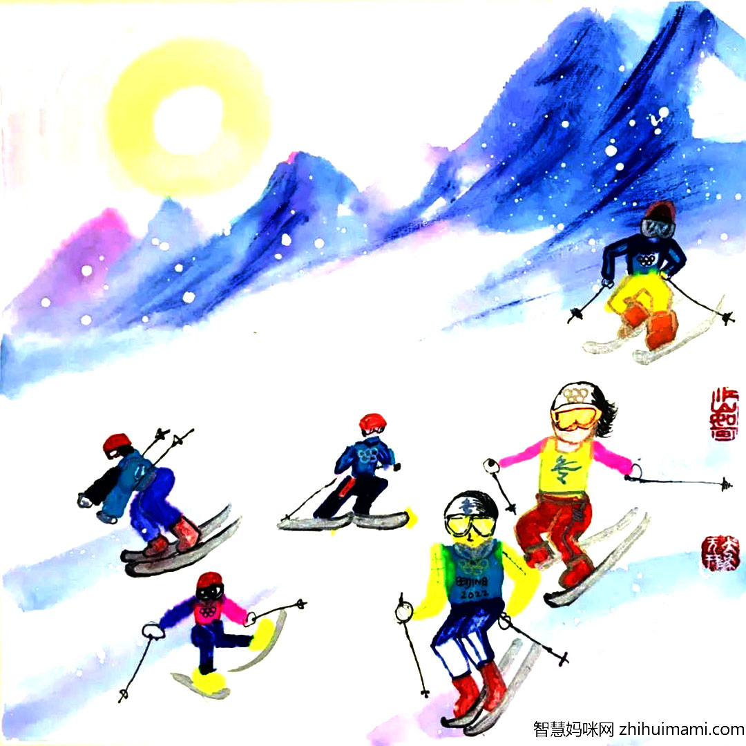 8张优秀青少年冬奥会绘画展示-图6