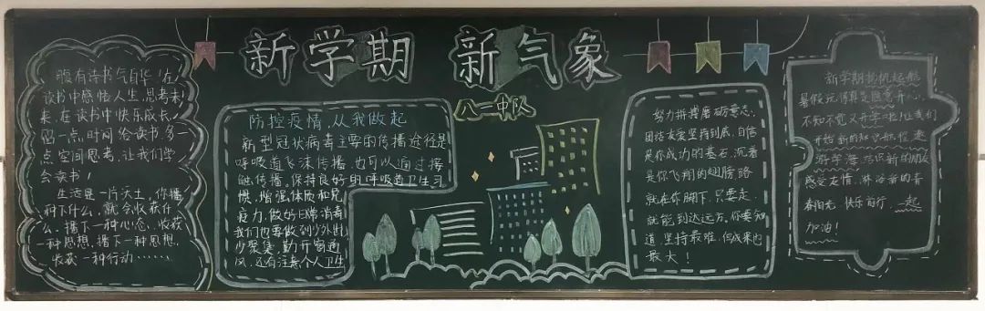 “新学期 新要求 新希望”主题黑板报-图5